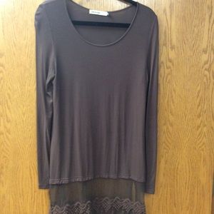 ORIGAMI chocolate brown top by vivien